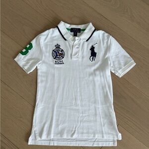 Polo by Ralph Lauren child White Polo Shirt Casual Cotton. Size 8 years old.